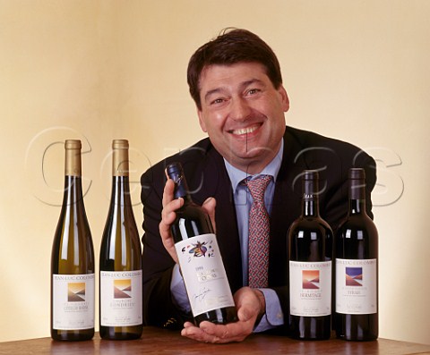 JeanLuc Colombo with a selection of his wines  Cornas Ardche France Rhne