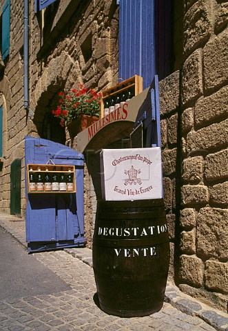 Millesimes wine shop in backstreet of   ChteauneufduPape Vaucluse France