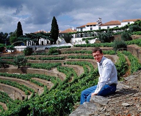 Christian Seely on the vineyard terraces by the   house of Quinta do Noval Pinho Portugal    Port  Douro