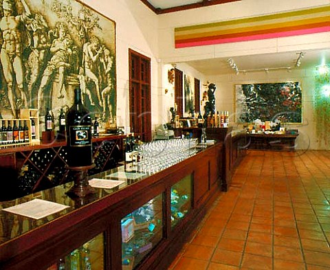 Tasting room of Clos Pegase winery Calistoga  Napa Valley California