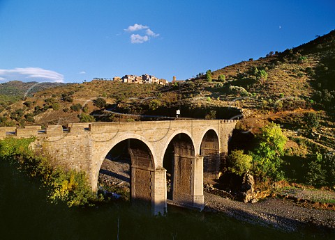 Road bridge over the Siurana River below village of Torroja del Priorat Catalonia Spain     Priorato