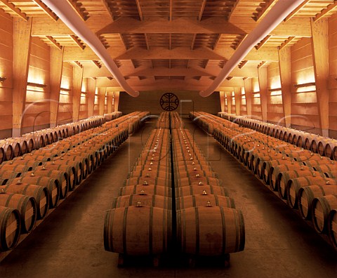Barrel cellar of Via Almaviva  a partnership   between Concha y Toro and Baron Philippe de   Rothschild   Maipo Valley Chile