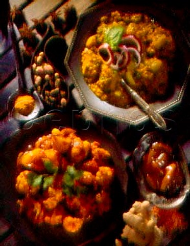 Vegetable Bombay Aloo Murghi Aur and Masoor Dahl