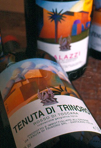 Bottles of Rosso di Toscana from   Tenuta di Trinoro Sarteano Tuscany   Italy   Colli Senesi