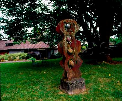 Sculpture by the winery of Ponzi Vineyards   Beaverton Oregon USA  Willamette Valley AVA