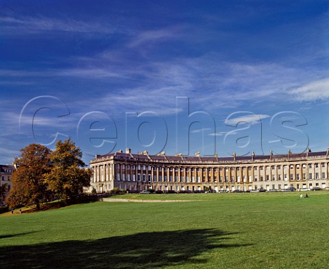 The Royal Crescent Bath  Designed by John Wood the Younger and built in 176774  Avon England