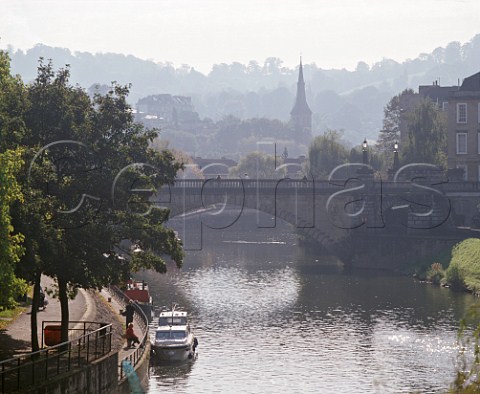 River Avon running through the city of Bath  Avon England