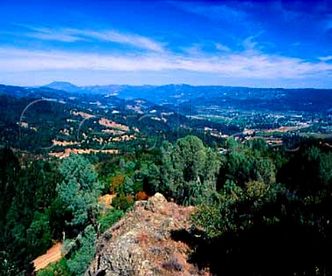 View from Long Meadow Ranch over Napa Valley and   StHelena with Mount StHelena top left   StHelena Napa Co California
