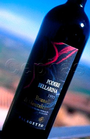 Bottle of Poderi Bellarina from   Pallagetto Montalcino Tuscany Italy   Brunello di Montalcino