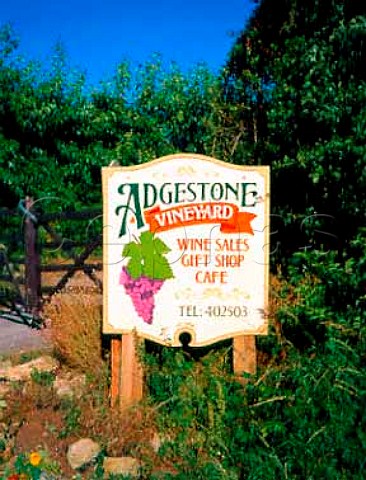 Sign for Adgestone Vineyard Adgestone   Isle of Wight England