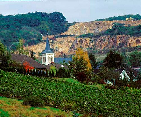 Traisen village and the Rotenfels vineyard   Germany    Nahe