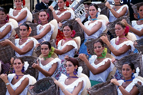 The Harvest Girls during the Festival of the Grape Jerez de la Frontera Andaluca Spain   Sherry