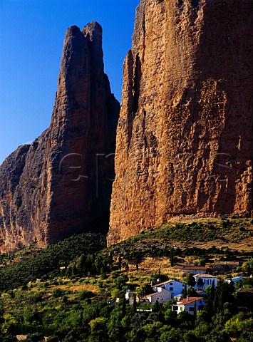 Los Malos rock pillars at Riglos Aragon Spain