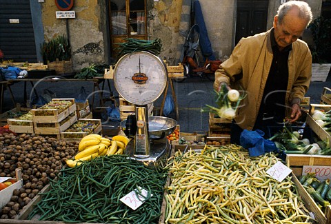 Vegetables on sale in market  Pescia Tuscany Italy