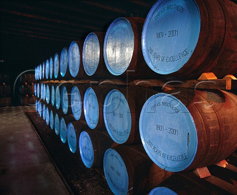 Barrels in warehouse of Strathisla whisky   distillery the oldest working distillery in the   Highlands   Keith Banffshire Scotland    Speyside