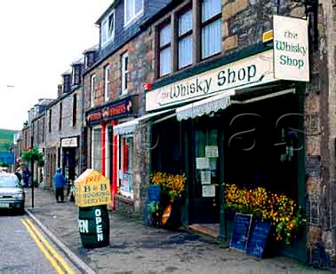 The Whisky Shop in the centre of Dufftown   Banffshire Scotland   Speyside