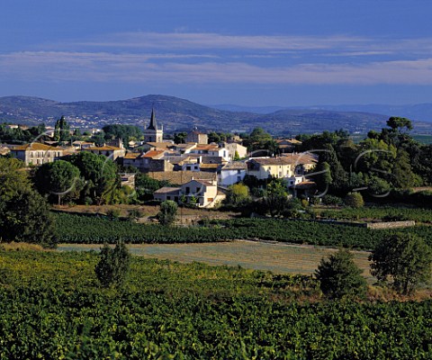 Village of Nizas around which are the vineyards of Domaine De Nizas Near Pzenas Hrault France    Coteaux du Languedoc  Vin de Pays dOc