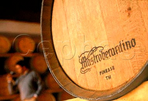 In the barrel ageing cellar of   Mastroberardino Atripaldi Campania   Italy