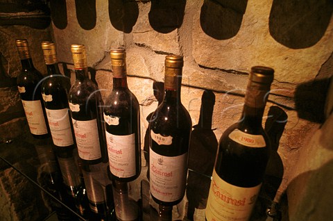 Bottles of 1980 Taurasi in the tasting   room of Mastroberardino   Atripaldi Campania Italy