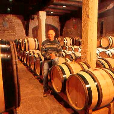 Claude Dugat in his barrel cellar   GevreyChambertin Cte dOr France