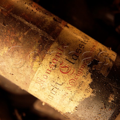 Old bottle of wine in the cellars of Monsanto   Barberino Val dElsa Tuscany Italy    Chianti Classico