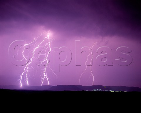 Lightning storm over Castillazuelo near Barbastro   Aragn Spain   Somontano