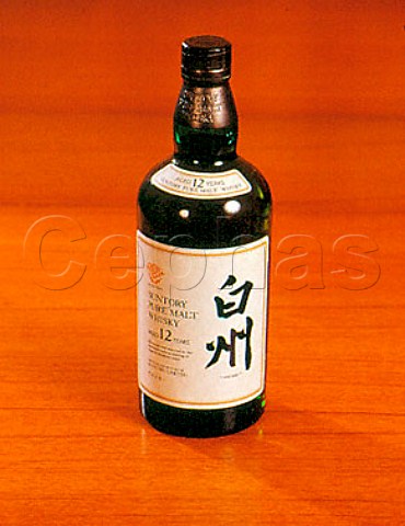 Bottle of Suntory Hakushu 12year old Japanese malt   whisky