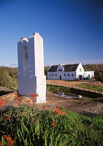 Bell tower and and cellar building of   Groote Post Vineyards Darling   South Africa     Swartland