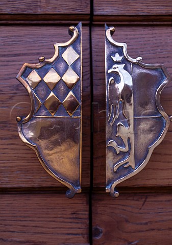 Detailed handles on the doors of   Ornellaia Bolgheri Tuscany Italy