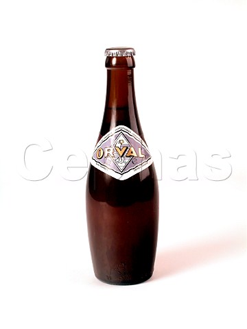 Bottle of Orval Trappist ale  Belgium