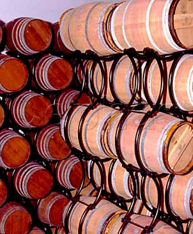 New stacking system in the Guidalberto barrel room   of Tenuta San Guido Bolgheri Tuscany Italy  Bolgheri