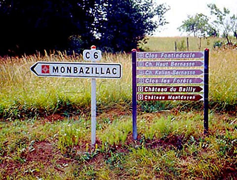 Chteaux signs near Monbazillac Dordogne France   Monbazillac  Bergerac