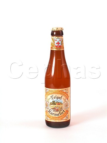 Bottle of Karmeleit Tripel beer Belgium