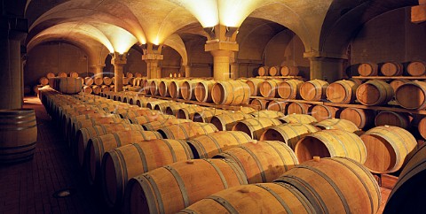 Barrel cellar of La Spinetta Castagnole Lanze Piemonte Italy Asti