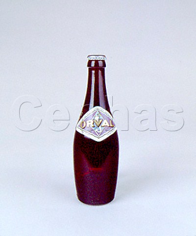 Bottle of Orval Trappist ale Belgium