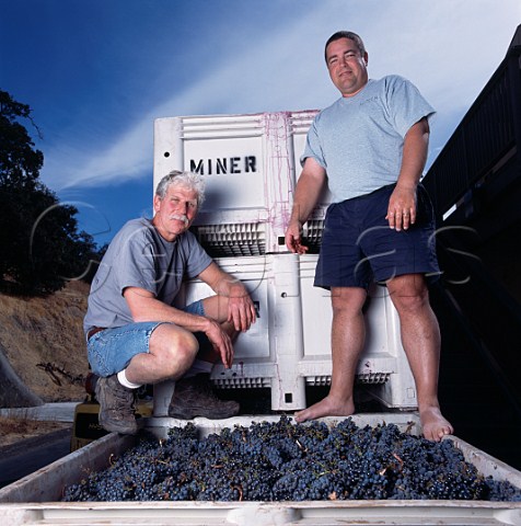 Dave Miner right of Miner Family Winery with his  winemaker Gary Brookman   Oakville Napa Valley California