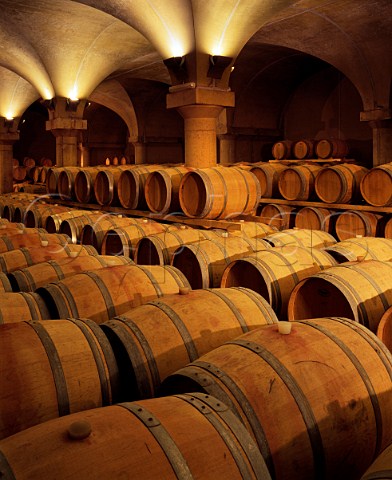 Barrel cellar of La Spinetta Castagnole Lanze   Piemonte Italy