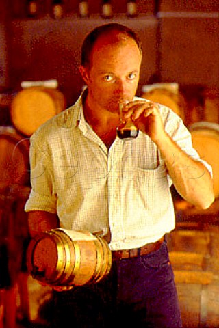 Giovanni Sidoli of Cavazzone sampling   his Balsamic vinegar from barrel   Rggio nellEmlia Emlia Romagna   Italy