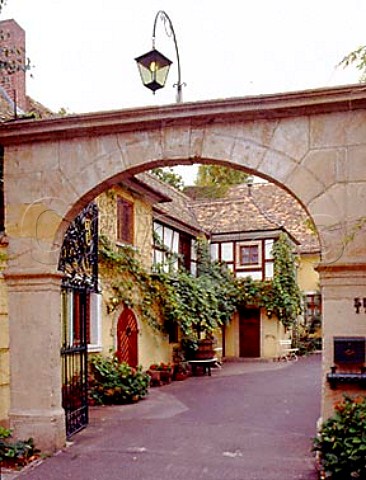 Entrance archway of Weingut H Spindler   Forst Pfalz Germany 