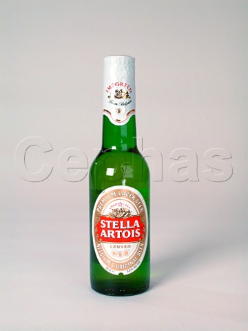 Bottle of Stella Artois lager Leuven Belgium