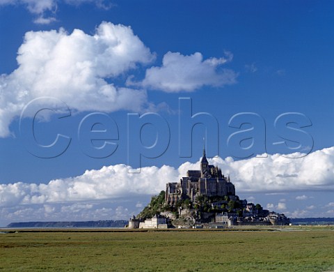 Le MontStMichel built on the island of Mont  Tombe the 10thcentury Benedictine abbey is now a  national monument  Manche France  BasseNormandie