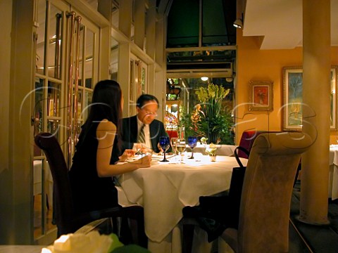 Couple in restaurant Roppongi district Tokyo   Japan