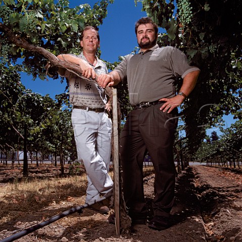 Rob McNeill manager and Ludovic Dervin winemaker   of Mumm Cuve Napa Rutherford Napa Co   California