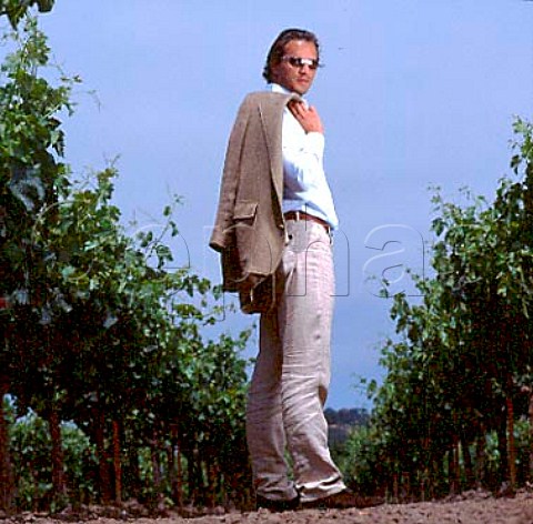 Edouard Moueix of Etablissements JeanPierre Moueix   in the vineyard of Dominus Yountville   Napa Co California