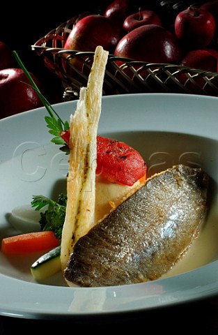 Fillet of seabass with vegetables