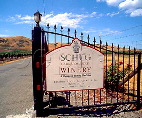 Entrance to Schug Winery Sonoma   California    Carneros
