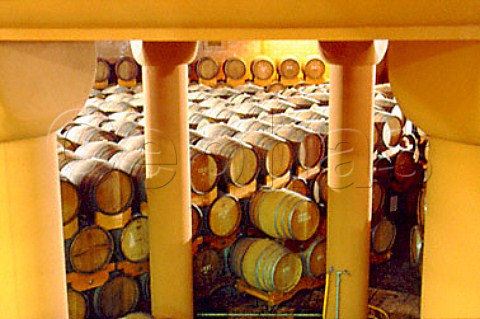 Barrel cellar of Bellavista Erbusco   Lombardy Italy    Franciacorta