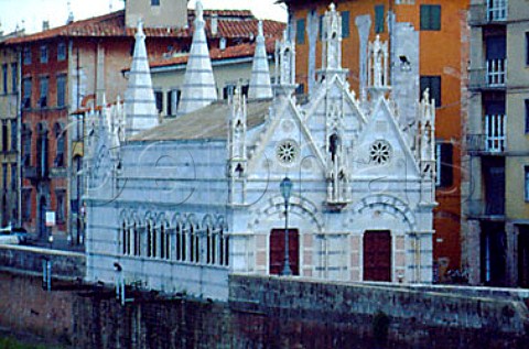 Church of Santa Maria della Spina by the   Arno River in Pisa Tuscany Italy