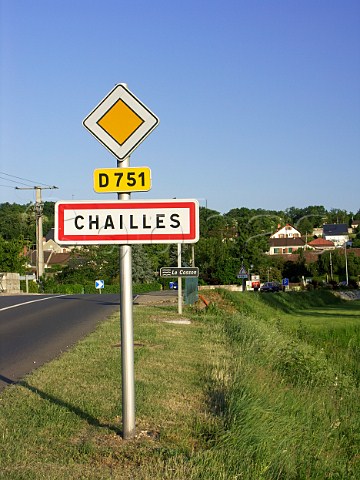 Sign at the edge of Chailles near Blois   LoireetCher France  Touraine