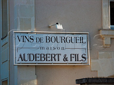 Sign outside Maison Audebert et Fils Bourgueil   IndreetLoire France Bourgueil